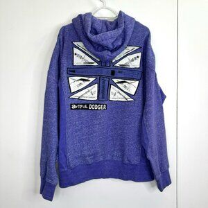 Artful Dodger Hoodie Mens Size XL Purple Fleece Full Zip The Cutter Lads Knives